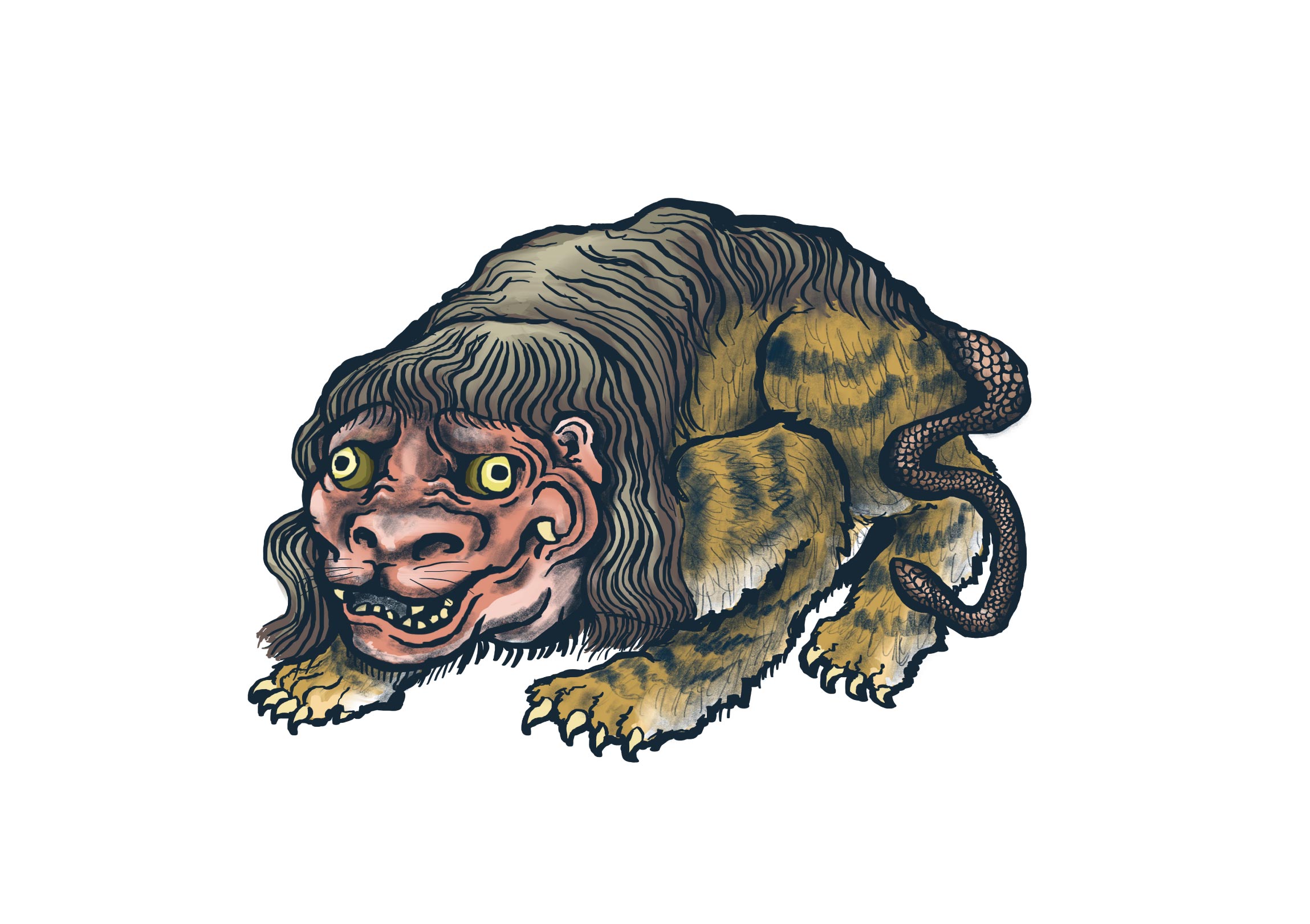 907『妖怪 鵺（ぬえ） 皿』　/骨董品 古美術 古玩 アンティーク 907『妖怪 鵺（ぬえ） 皿』 /骨董品 古美術 古玩 アンティーク 907