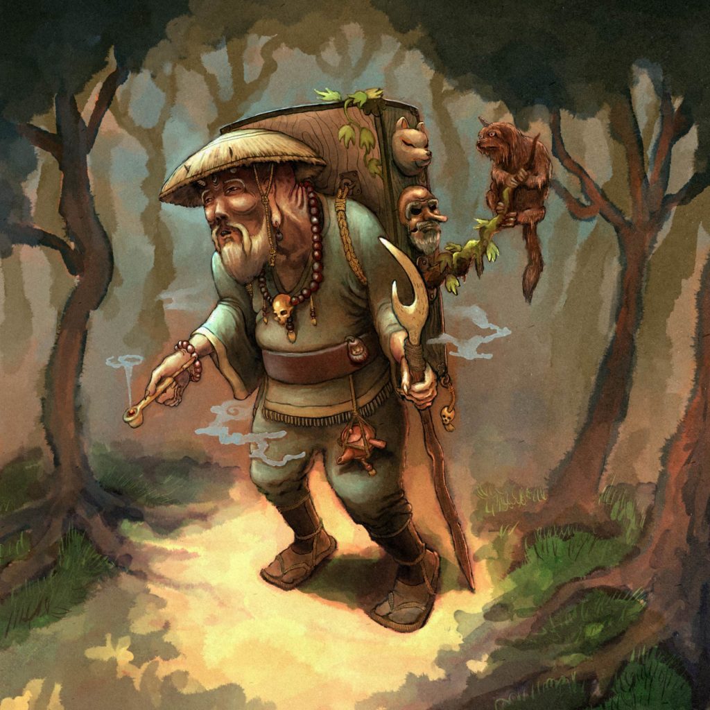 妖怪画家ヨハクがデジタルで描いた妖怪便利屋のイラスト