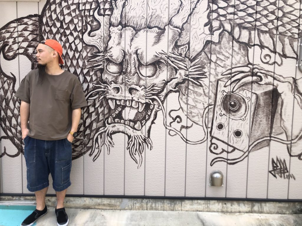 妖怪画家ヨハクがYahoo! Japan様企画にてドキュメンタリー映像を撮影した際に制作した壁画 ドキュメンタリー映像は一定期間Yahoo!のトップページに掲載されておりました。